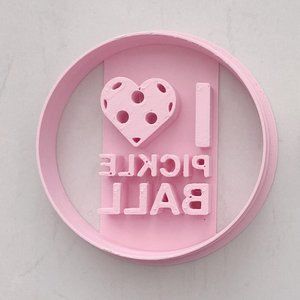3D Printed 3" "I Love Pickleball" Cookie Cutter